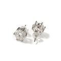 Hip-hop 925 silver moissanite six-prong earrings nowadaysfashion