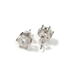 Hip-hop 925 silver moissanite six-prong earrings nowadaysfashion