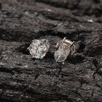 Hip-hop 925 silver moissanite six-prong earrings nowadaysfashion