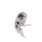 Hip-Hop 925 Silver Ring with Purple Zircon nowadaysfashion