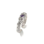 Hip-Hop 925 Silver Ring with Purple Zircon nowadaysfashion