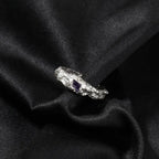 Hip-Hop 925 Silver Ring with Purple Zircon nowadaysfashion