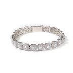 Hip-hop 9mm square rock candy zircon bracelet nowadaysfashion
