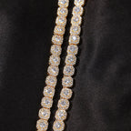 Hip-hop 9mm square rock candy zircon bracelet nowadaysfashion