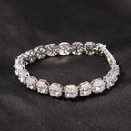 Hip-hop 9mm square rock candy zircon bracelet nowadaysfashion