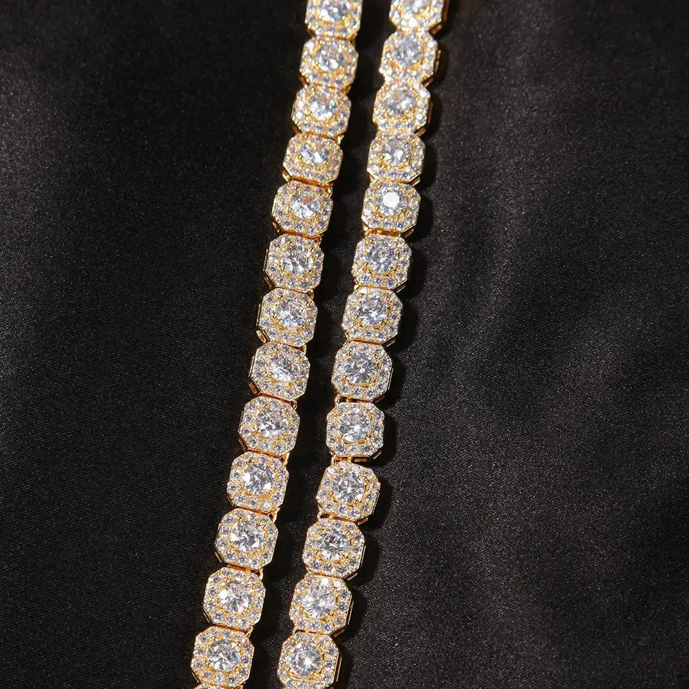 Hip-hop 9mm zircon-encrusted rock candy bracelet - Blade & Thread