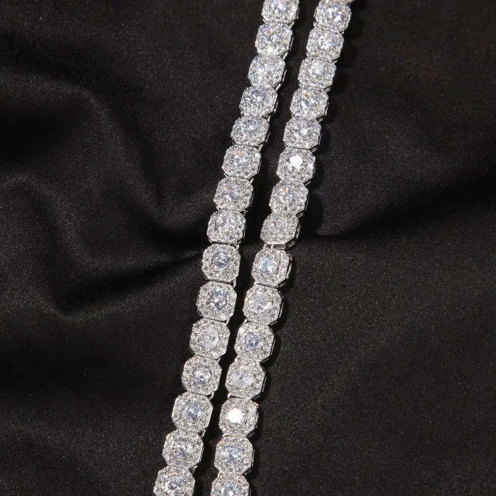 Hip-hop 9mm zircon-encrusted rock candy bracelet - Blade & Thread