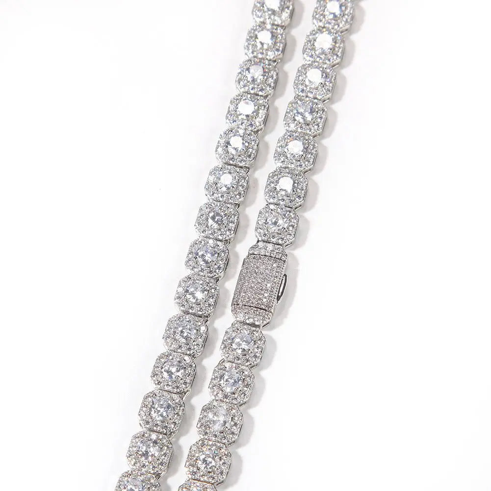 Hip-hop 9mm zircon-encrusted rock candy bracelet - Blade & Thread