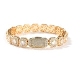 Hip-hop 9mm zircon-encrusted rock candy bracelet nowadaysfashion