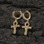Hip-hop Anhe snake zircon earrings nowadaysfashion