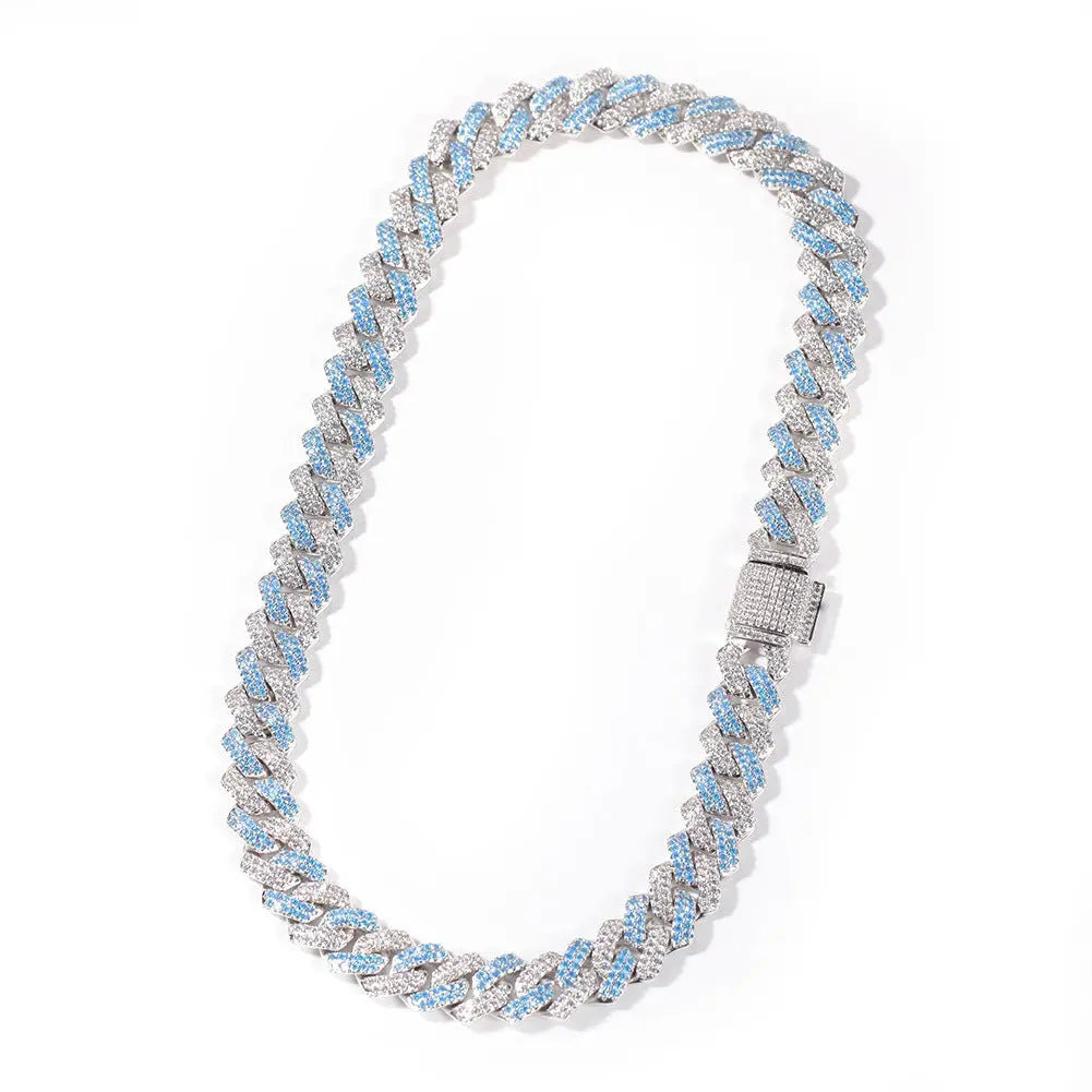 Hip-hop bar-style Cuban zircon-encrusted necklace nowadaysfashion