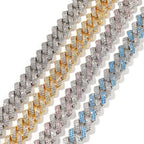 Hip-hop bar-style Cuban zircon-encrusted necklace nowadaysfashion