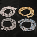 Hip-hop bar-style Cuban zircon-encrusted necklace nowadaysfashion