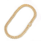 Hip-hop bar-style Cuban zircon-encrusted necklace nowadaysfashion