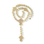 Hip Hop Beaded Zirconia Cross Necklace nowadaysfashion
