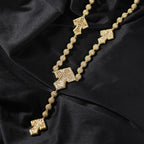 Hip Hop Beaded Zirconia Cross Necklace nowadaysfashion