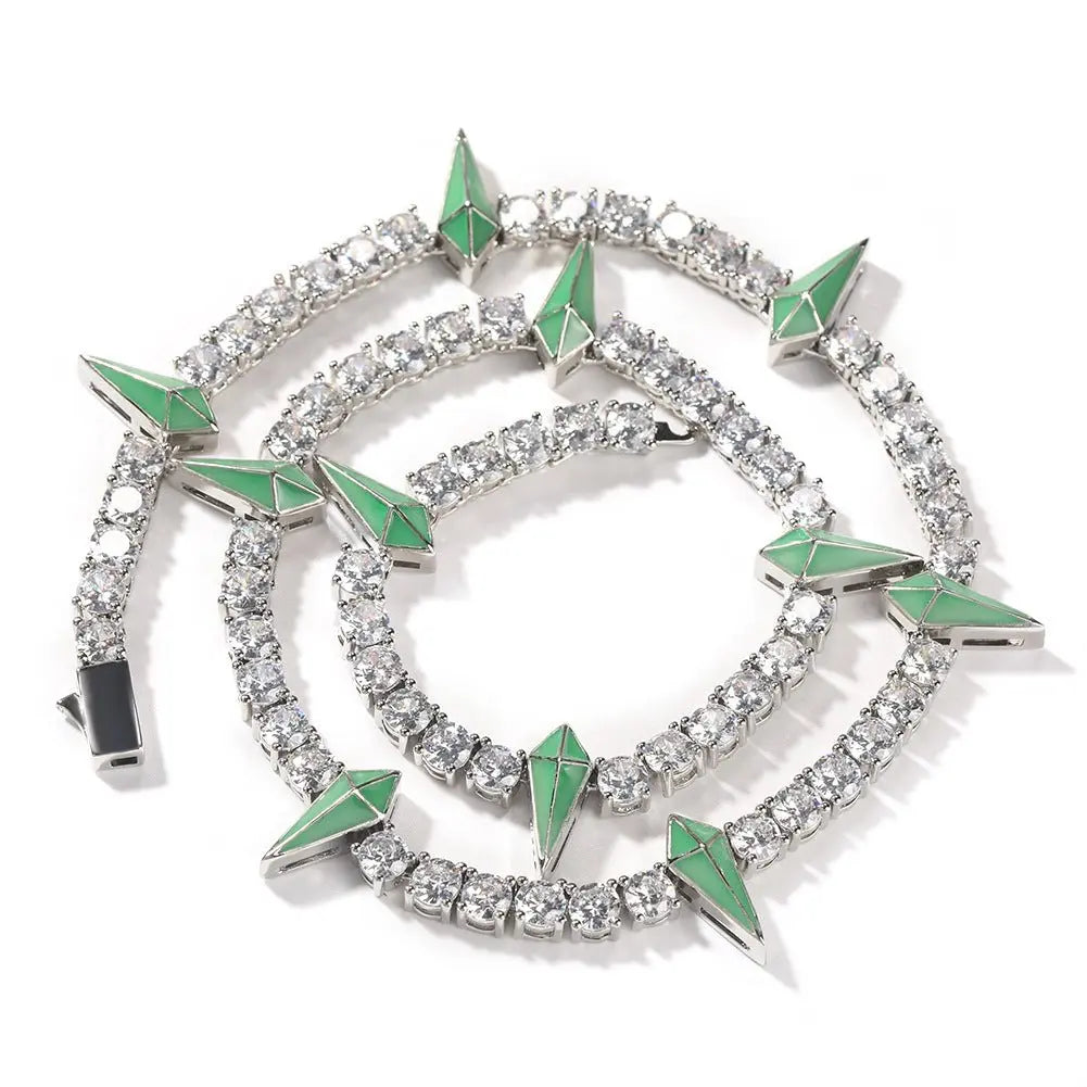 Hip-hop Black Panther zircon tennis chain - Blade & Thread