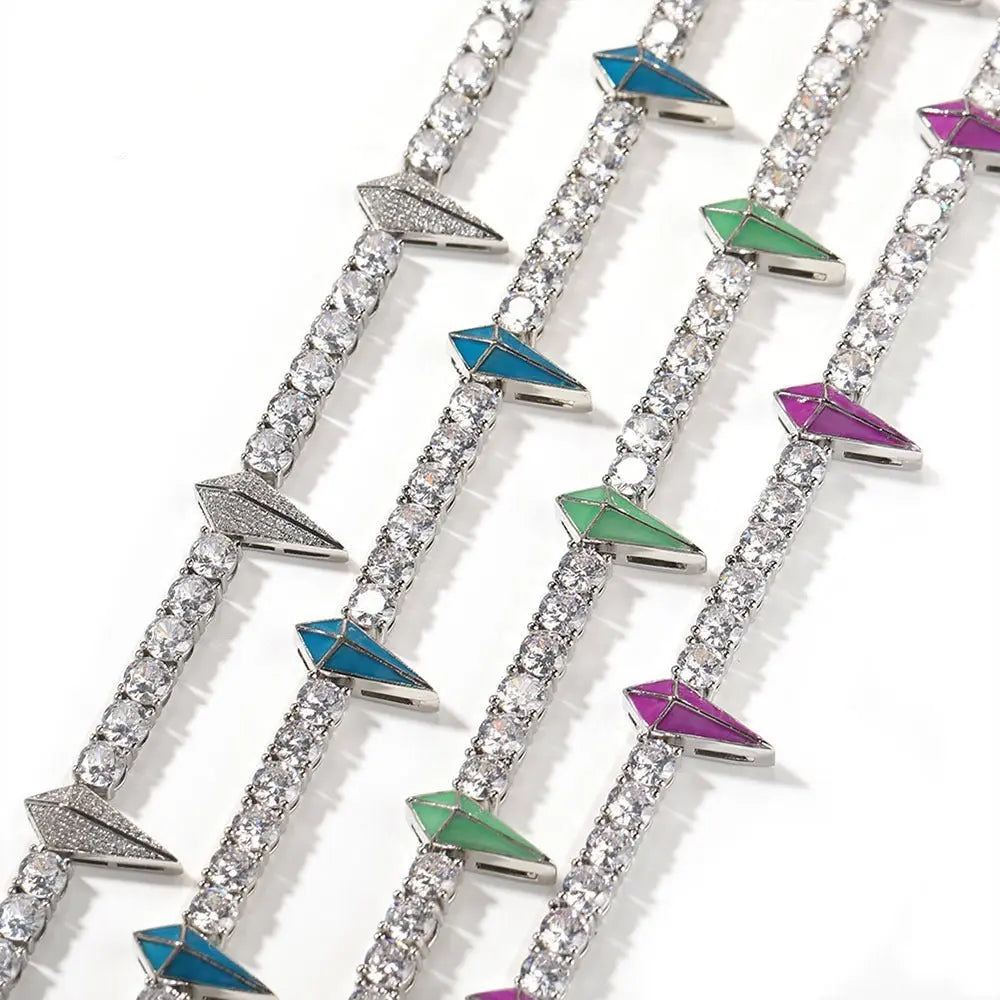 Hip-hop Black Panther zircon tennis chain - Blade & Thread