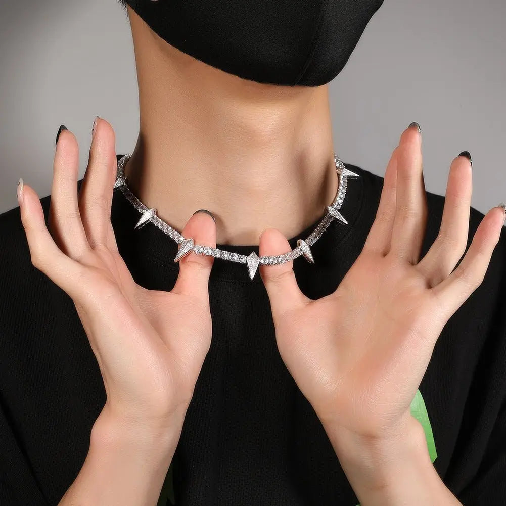 Hip-hop Black Panther zircon tennis chain nowadaysfashion