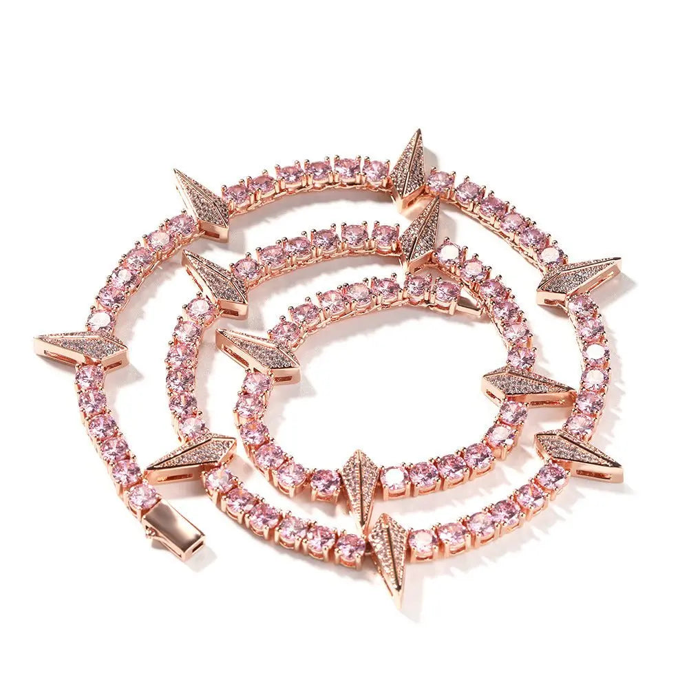 Hip-hop Black Panther zircon tennis chain - Blade & Thread