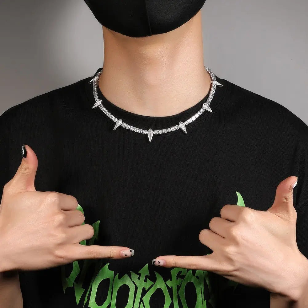 Hip-hop Black Panther zircon tennis chain nowadaysfashion