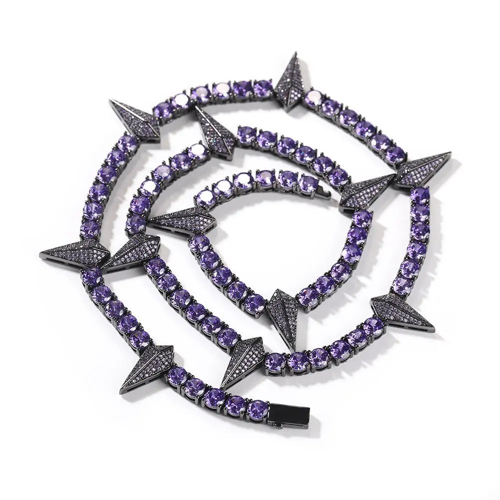 Hip-hop Black Panther zircon tennis chain - Blade & Thread
