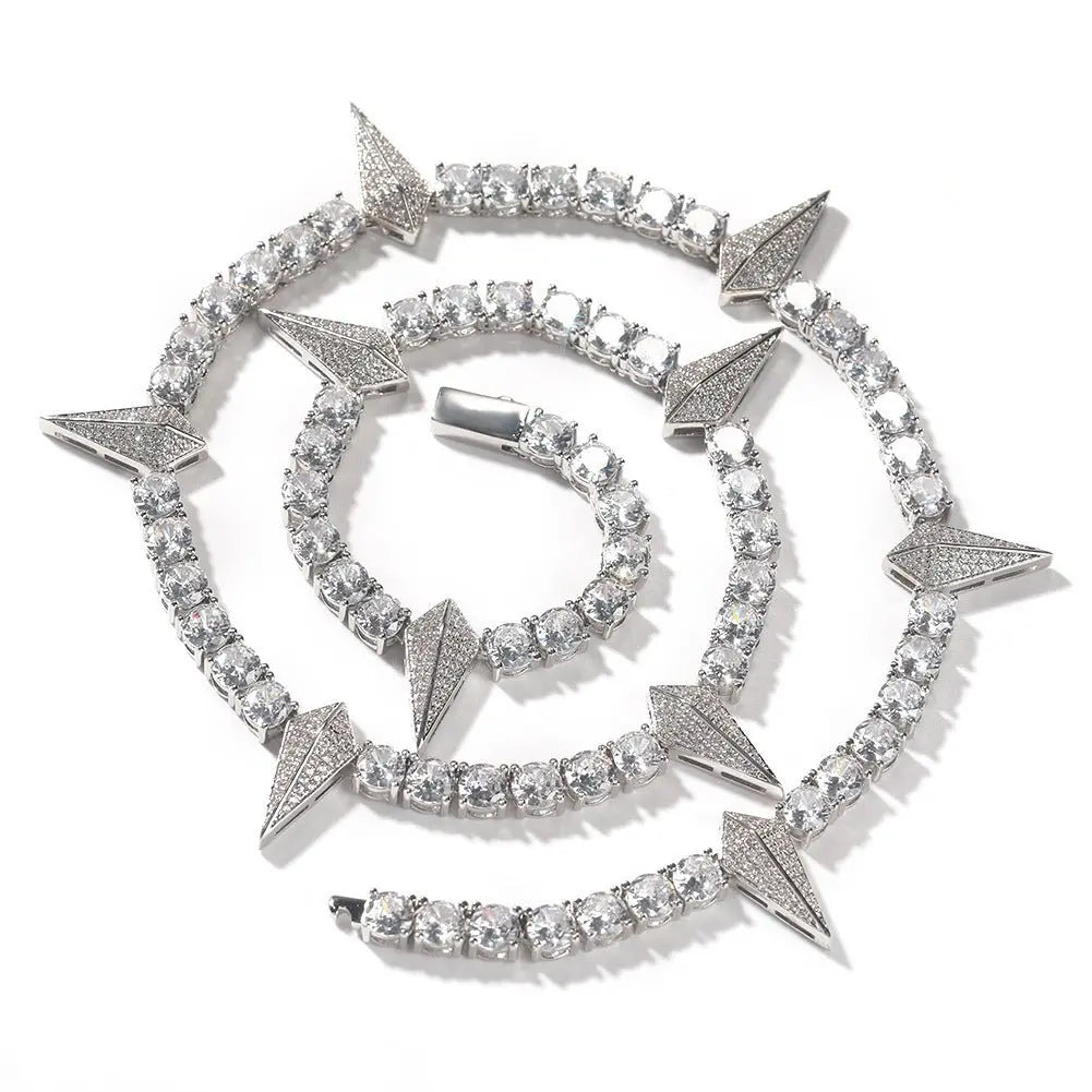 Hip-hop Black Panther zircon tennis chain - Blade & Thread