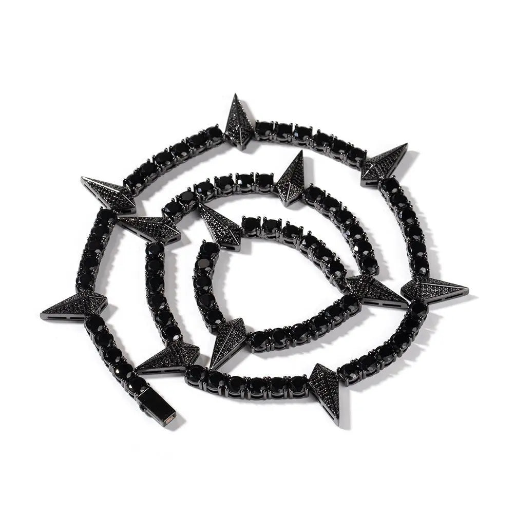 Hip-hop Black Panther zircon tennis chain - Blade & Thread
