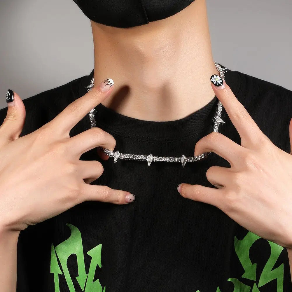 Hip-hop Black Panther zircon tennis chain - Blade & Thread
