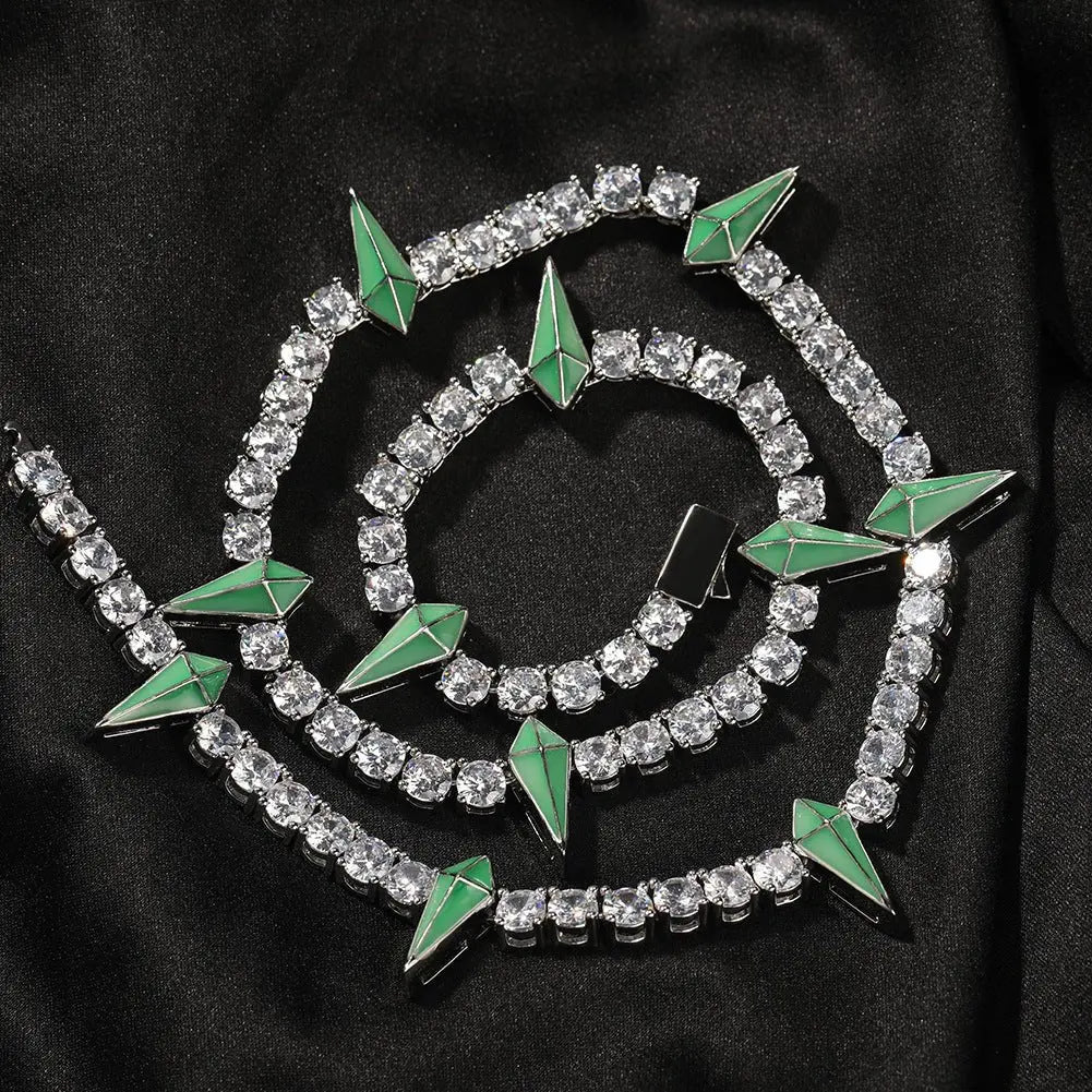 Hip-hop Black Panther zircon tennis chain - Blade & Thread