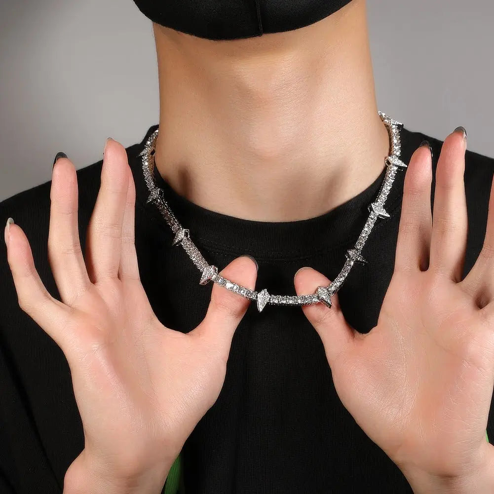 Hip-hop Black Panther zircon tennis chain - Blade & Thread