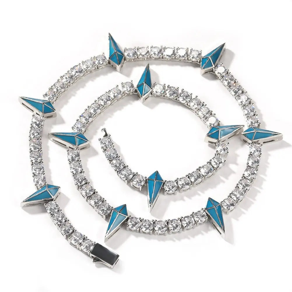 Hip-hop Black Panther zircon tennis chain - Blade & Thread