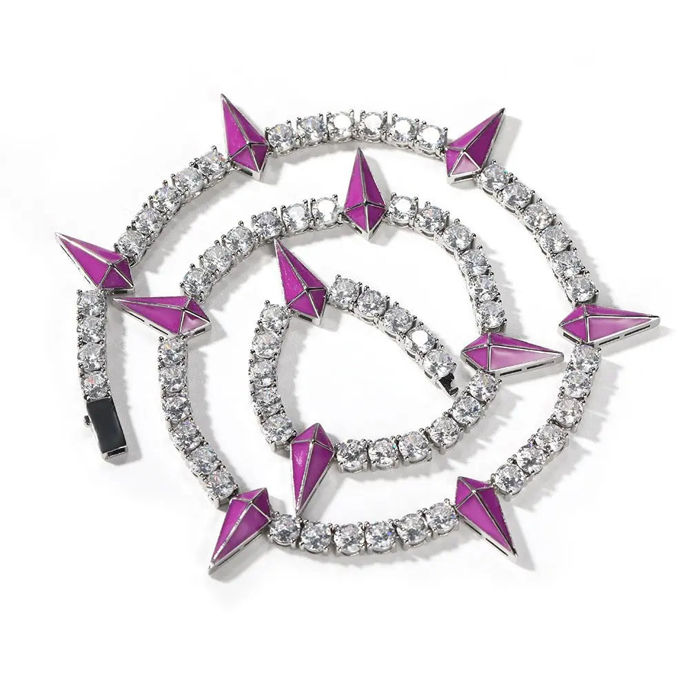 Hip-hop Black Panther zircon tennis chain nowadaysfashion