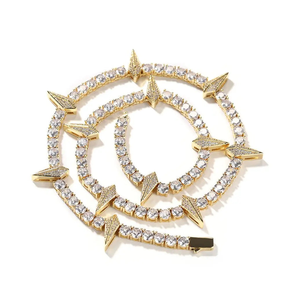 Hip-hop Black Panther zircon tennis chain - Blade & Thread
