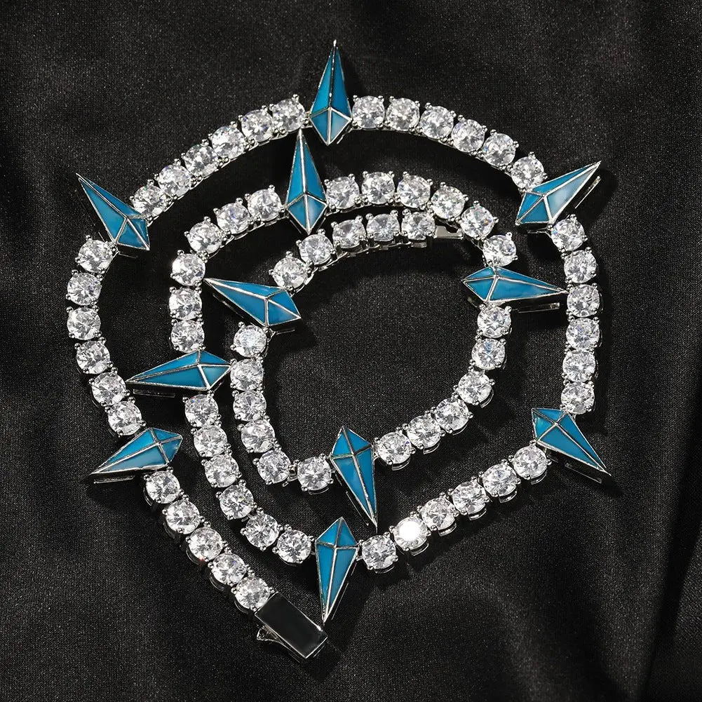 Hip-hop Black Panther zircon tennis chain - Blade & Thread