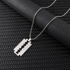 Hip Hop Blade Pendant Necklaces Razor Necklace nowadaysfashion