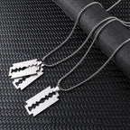 Hip Hop Blade Pendant Necklaces Razor Necklace nowadaysfashion