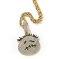 Hip-hop cartoon zircon spiky-head avatar necklace nowadaysfashion
