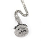 Hip-hop cartoon zircon spiky-head avatar necklace nowadaysfashion