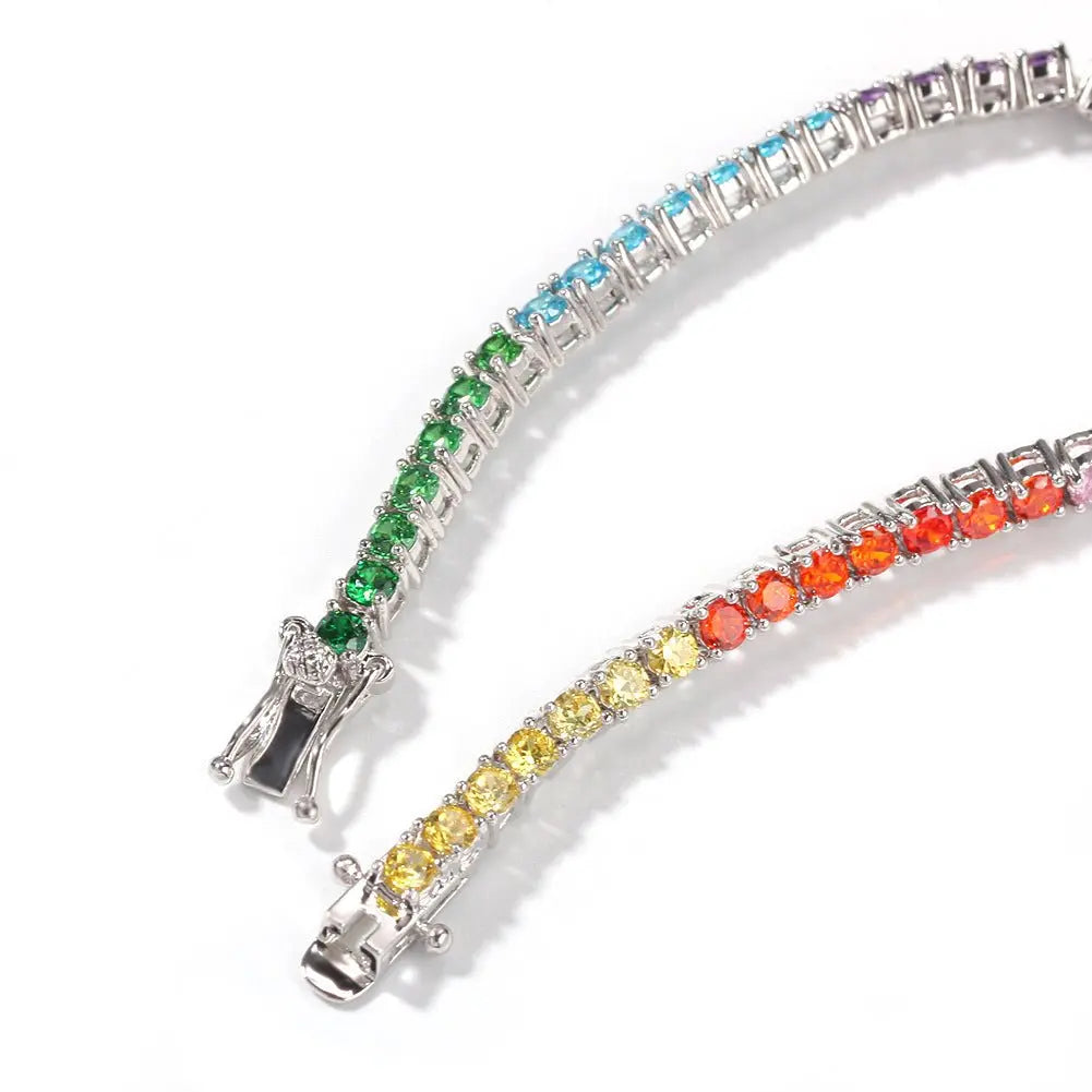 Hip-hop colored zircon tennis bracelets - Blade & Thread