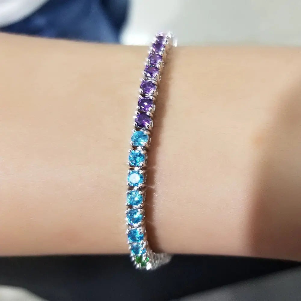 Hip-hop colored zircon tennis bracelets - Blade & Thread