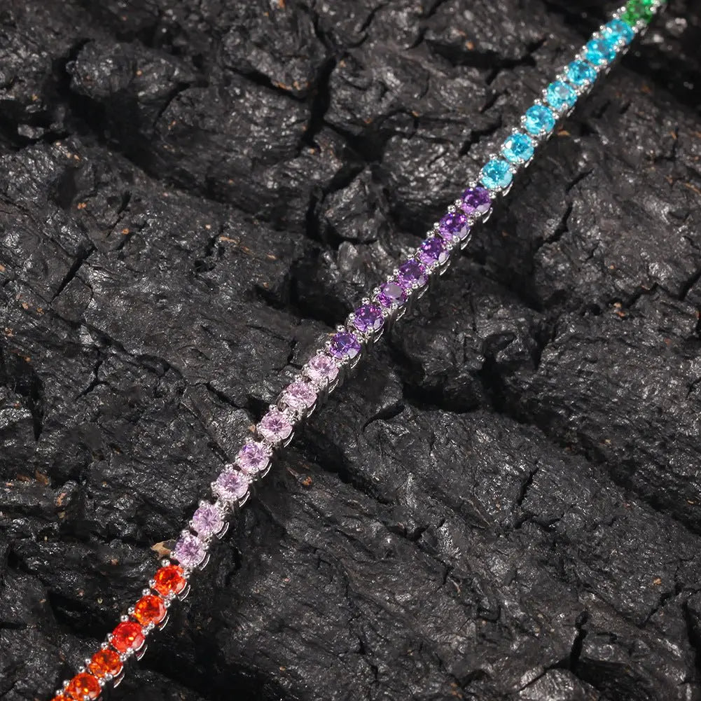 Hip-hop colored zircon tennis bracelets - Blade & Thread