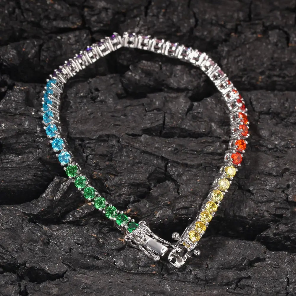 Hip-hop colored zircon tennis bracelets - Blade & Thread