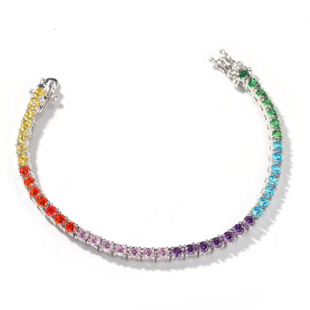 Hip-hop colored zircon tennis bracelets - Blade & Thread