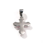 Hip-hop copper-inlaid purple zircon cross necklace nowadaysfashion