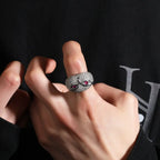 Hip-hop creative owl zircon-encrusted ring nowadaysfashion