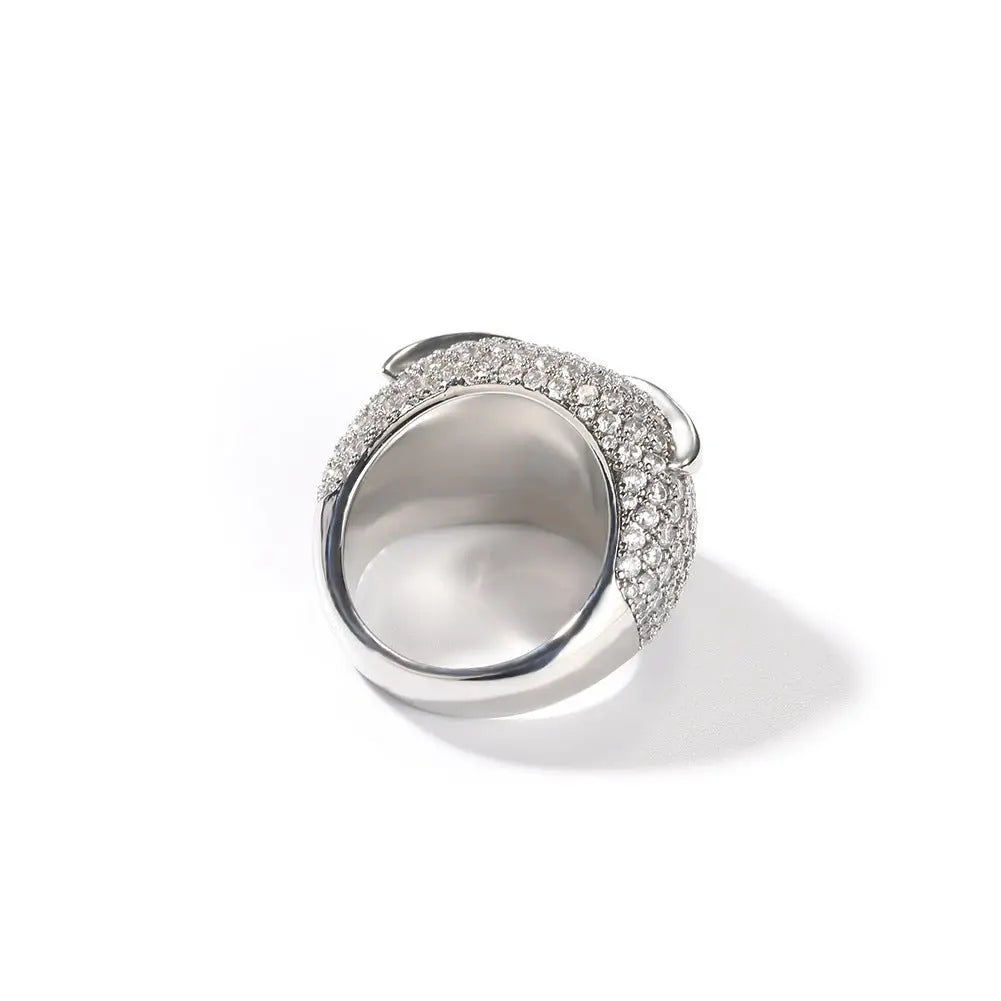 Hip-hop creative owl zircon-encrusted ring nowadaysfashion