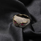 Hip-hop creative owl zircon-encrusted ring nowadaysfashion