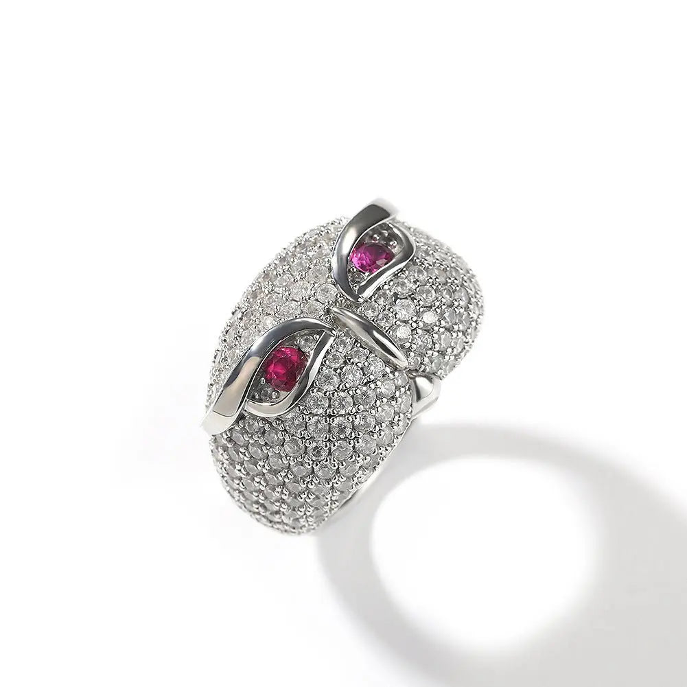 Hip-hop creative owl zircon-encrusted ring - Blade & Thread