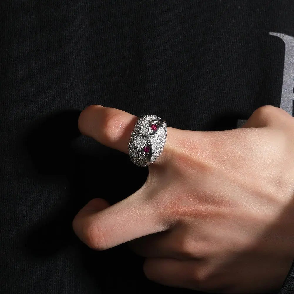 Hip-hop creative owl zircon-encrusted ring - Blade & Thread